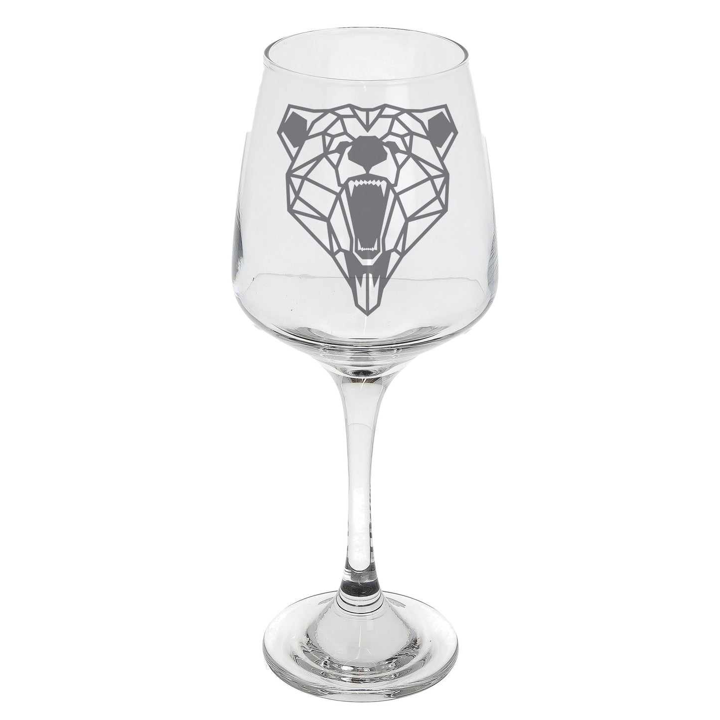 Grizzly Bear Engraved Wine Glass  - Always Looking Good -   