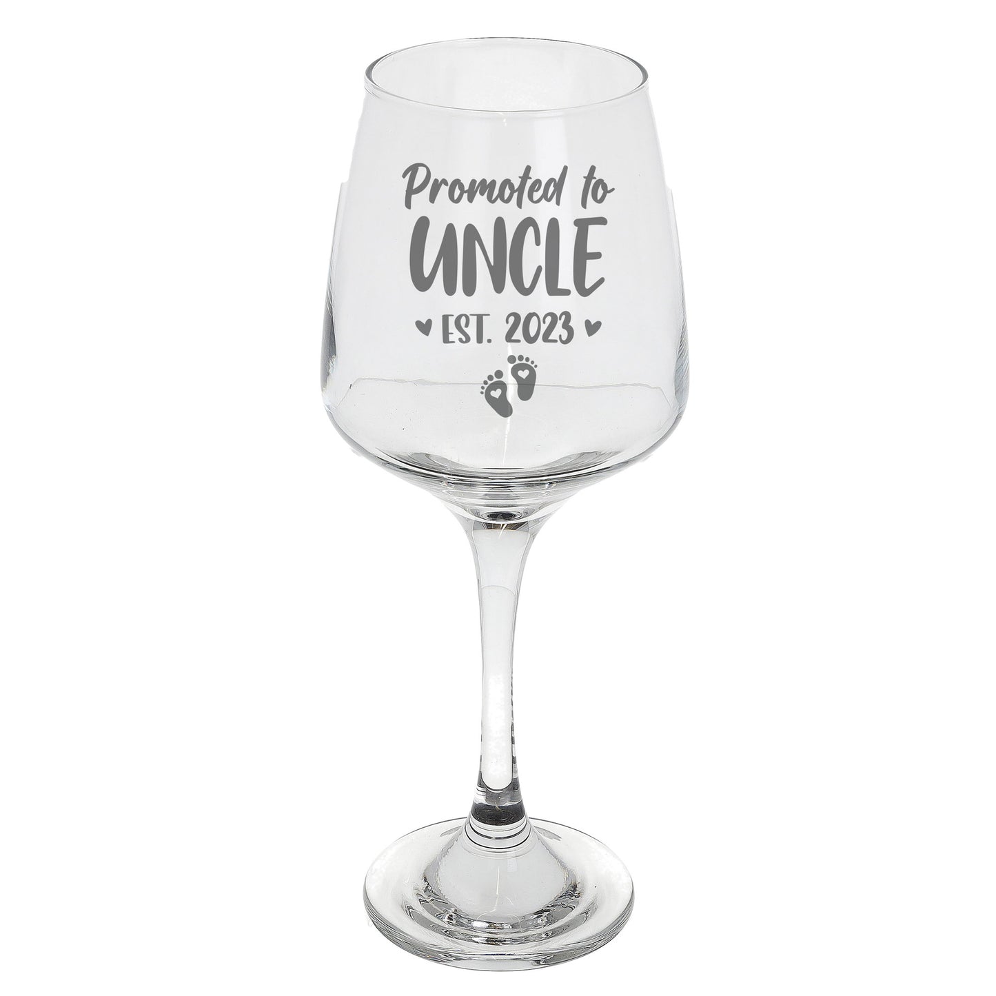 Promoted To Uncle Engraved Wine Glass  - Always Looking Good -   