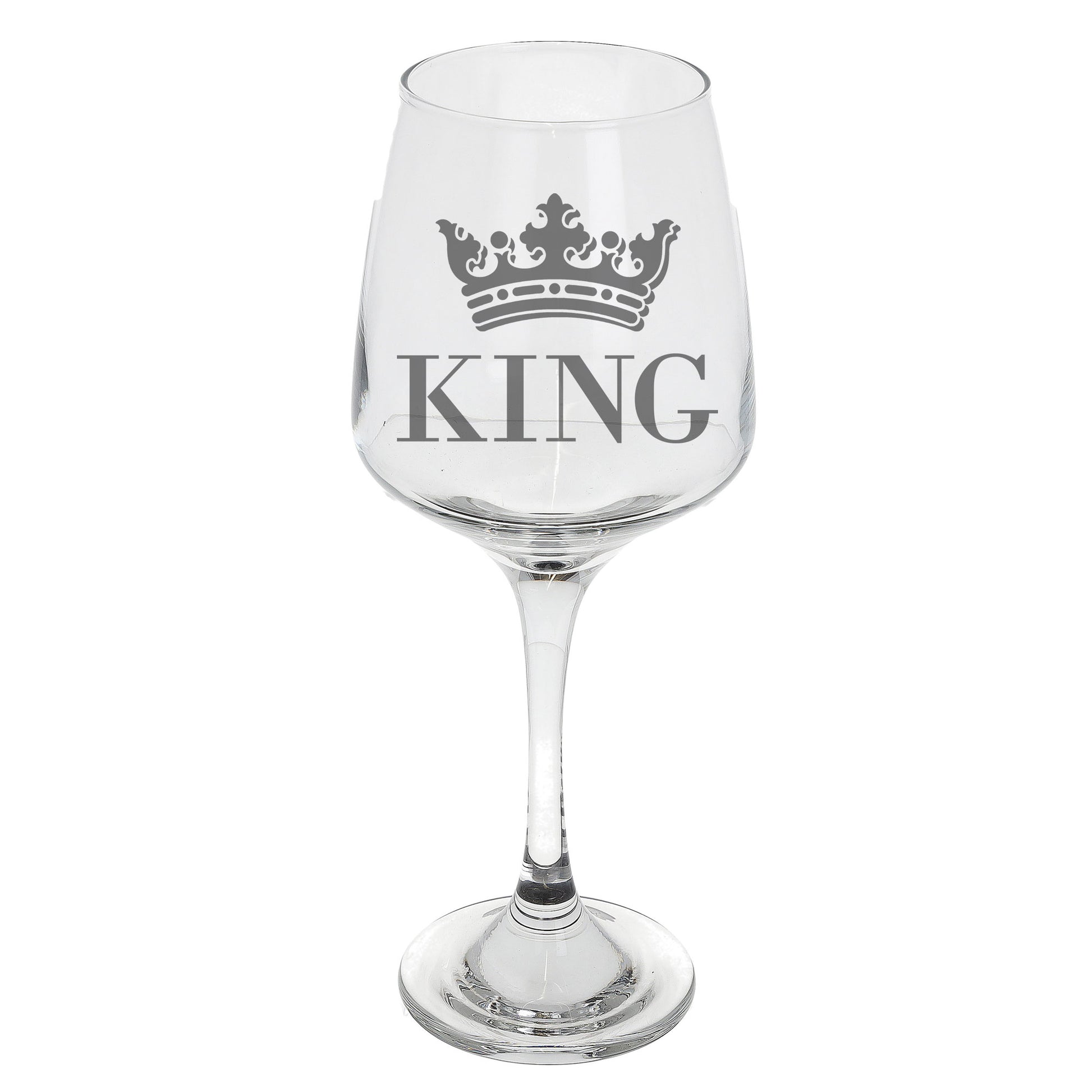 King Engraved Wine Glass  - Always Looking Good -   