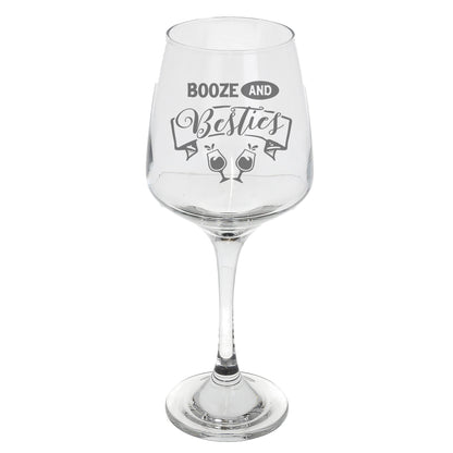 Booze and Besties Engraved Wine Glass and/or Coaster Set  - Always Looking Good - Wine Glass Only  wine glass gift set 
