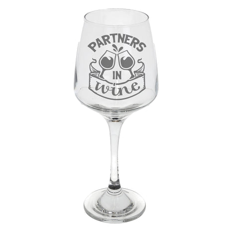 Partners In Wine Engraved Wine Glass and/or Coaster Set  - Always Looking Good -   
