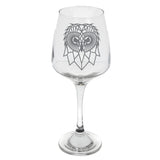 Cute Owl Engraved Wine Glass  - Always Looking Good -   