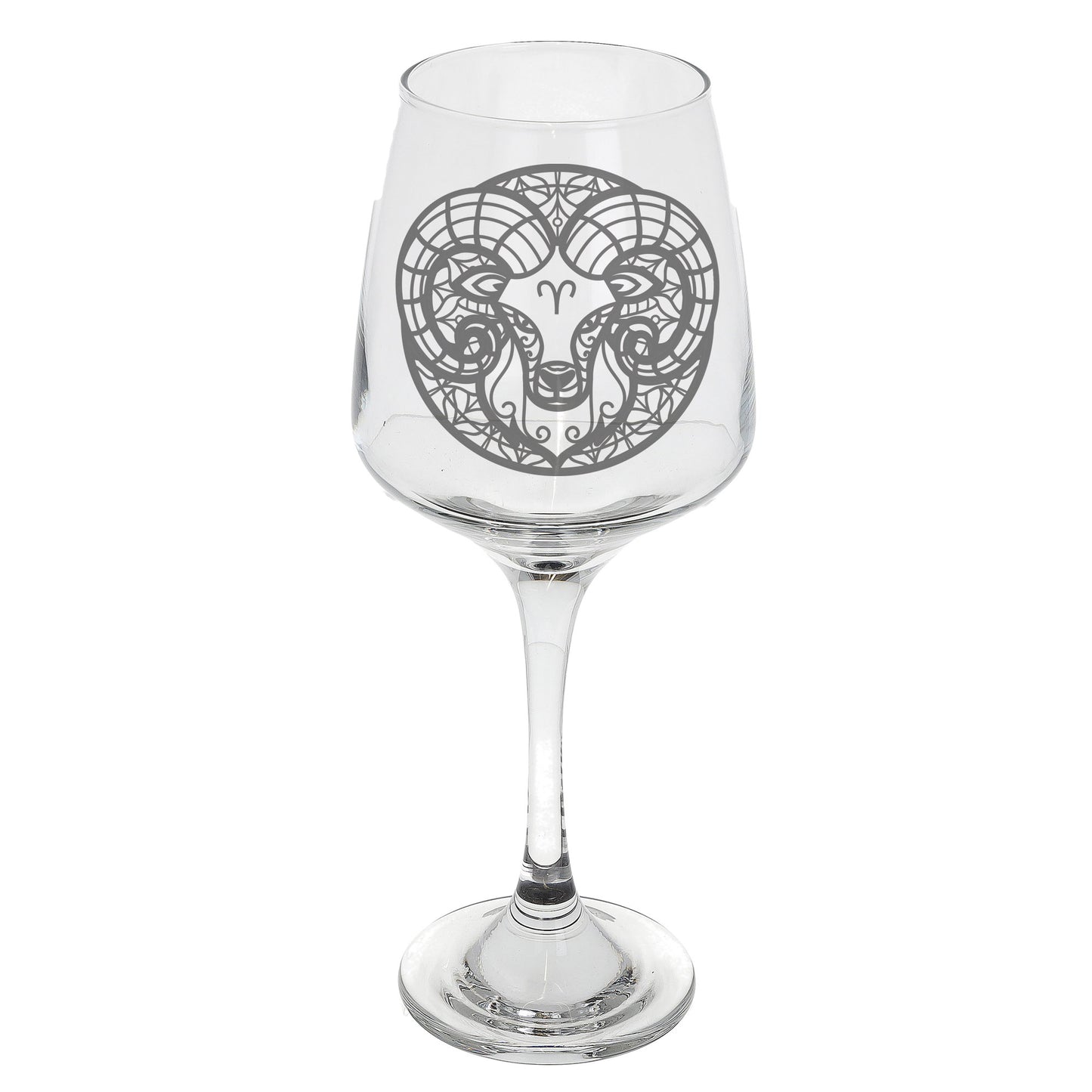 Aries Zodiac Engraved Wine Glass  - Always Looking Good -   