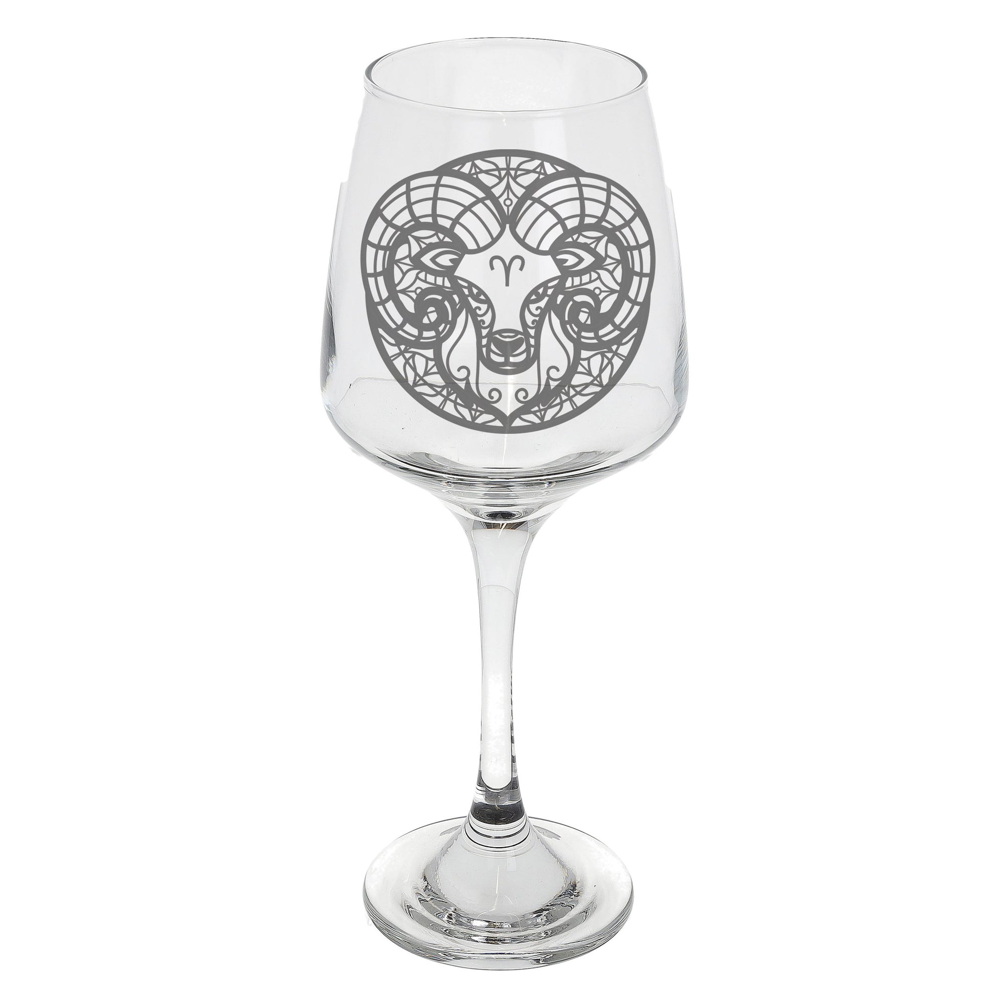 Aries Zodiac Engraved Wine Glass  - Always Looking Good -   