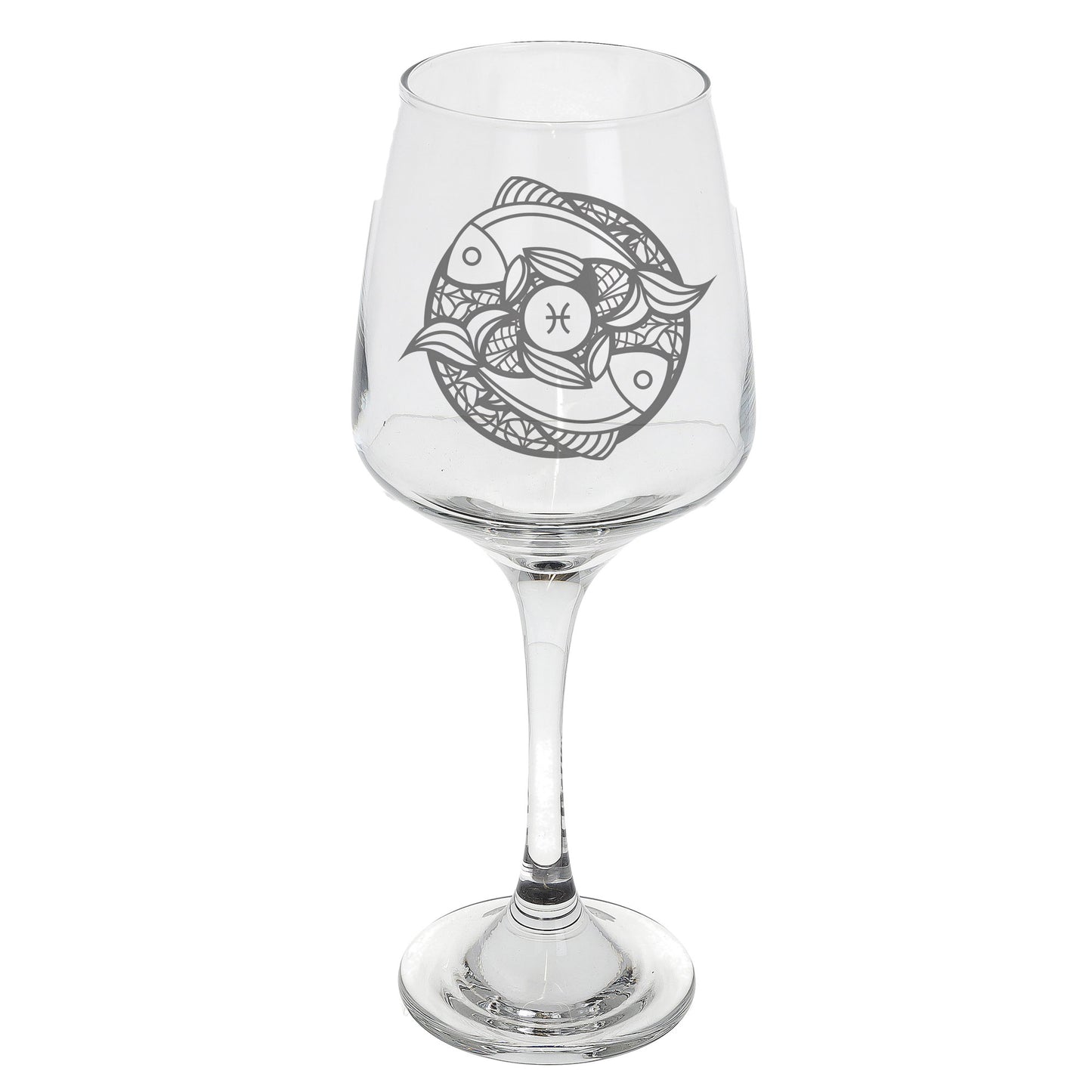 Pisces Zodiac Engraved Wine Glass  - Always Looking Good -   