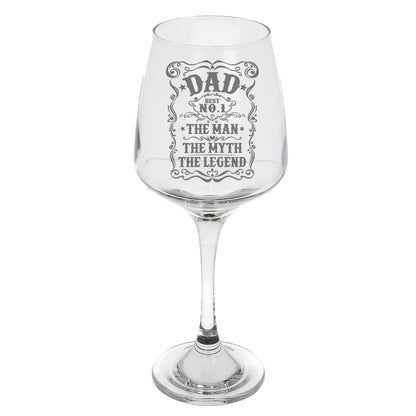 Dad The Man The Myth The Legend Laser Engraved Wine Glass and/or Coaster Set  - Always Looking Good -   