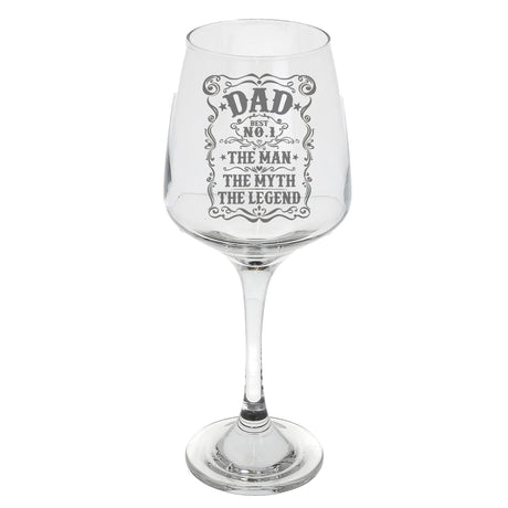 Dad The Man The Myth The Legend Laser Engraved Wine Glass and/or Coaster Set  - Always Looking Good -   