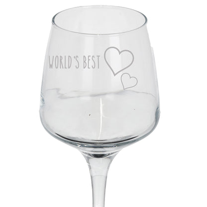 Personalised Wine Glass Engraved “World's Best Mum/Aunt/Gran”