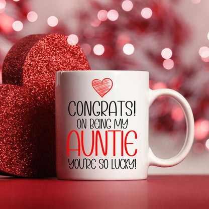 Funny  Mugs and/or Coaster Gift “Congrats On Being My Uncle/Auntie”