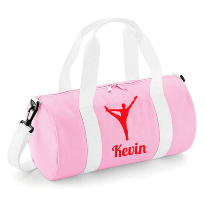 Personalised Male Gymnast Barrel Bag with Boys Name
