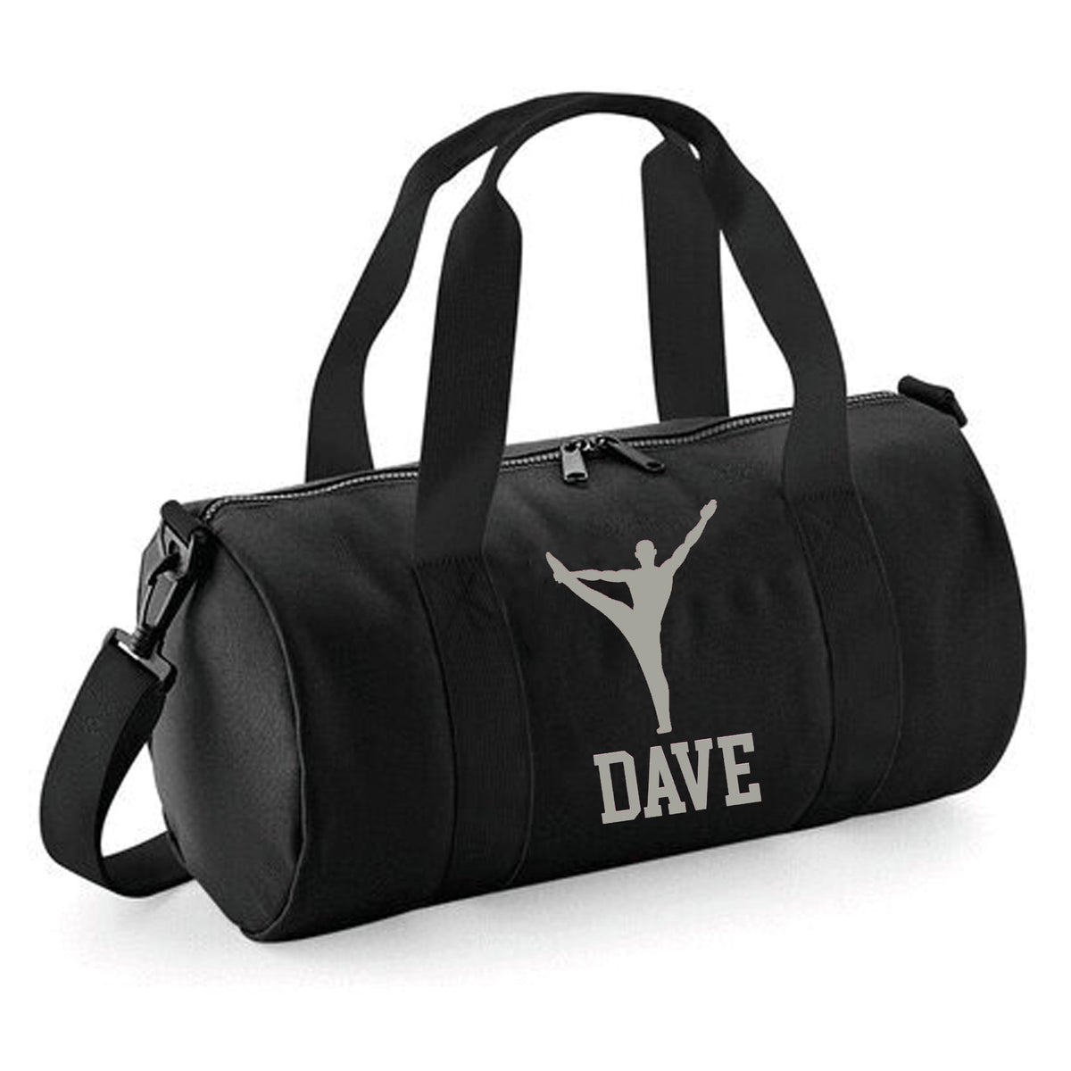 Personalised Male Gymnast Barrel Bag | Kids Sports Holdall with Name