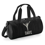 Personalised Male Gymnast Barrel Bag | Kids Sports Holdall with Name