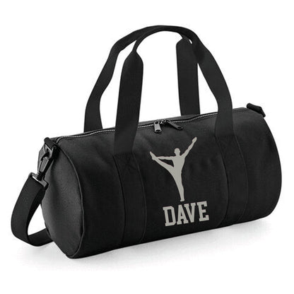Personalised Male Gymnast Barrel Bag with Boys Name