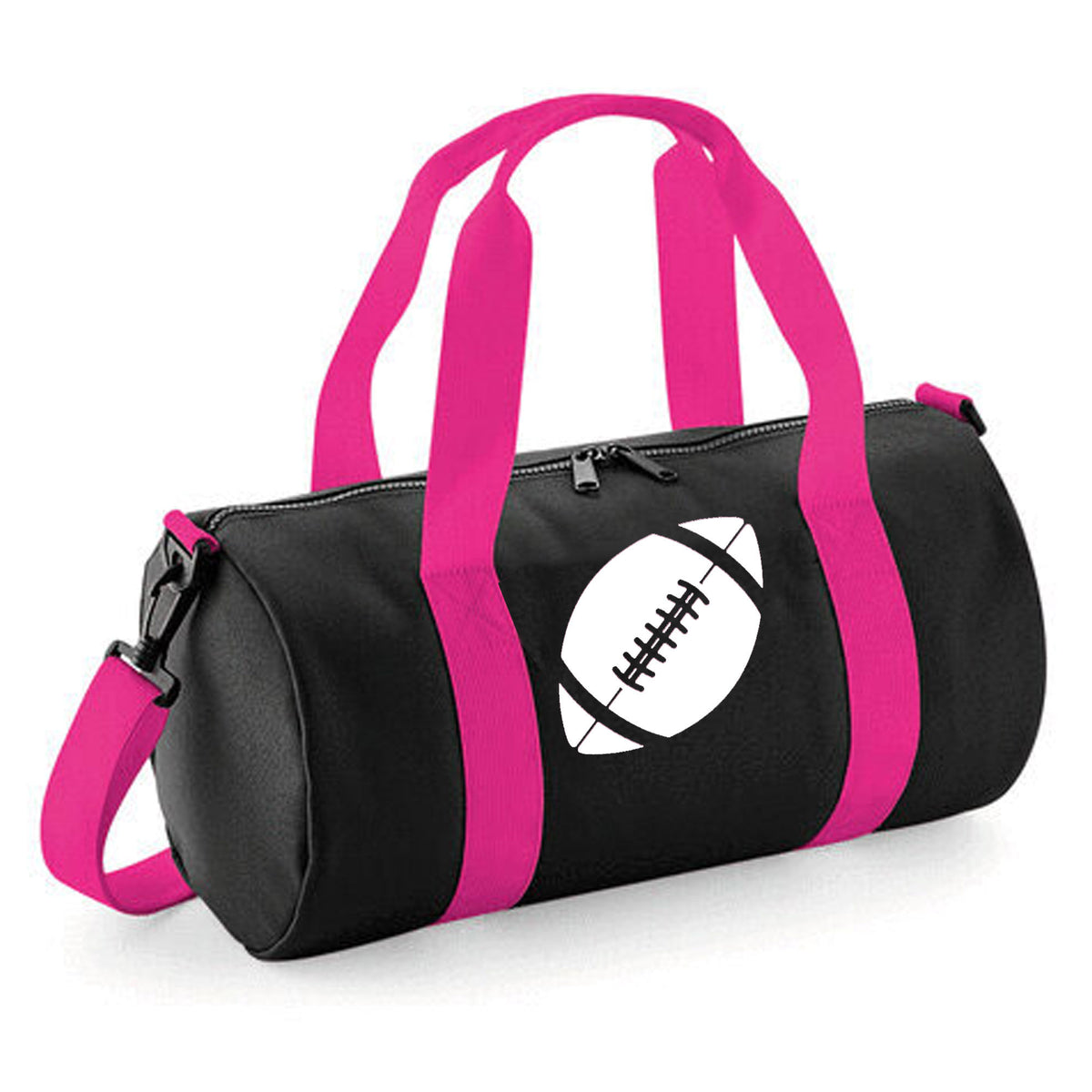 Personalised Rugby Ball Barrel Bag | Kids Sports Holdall with Name