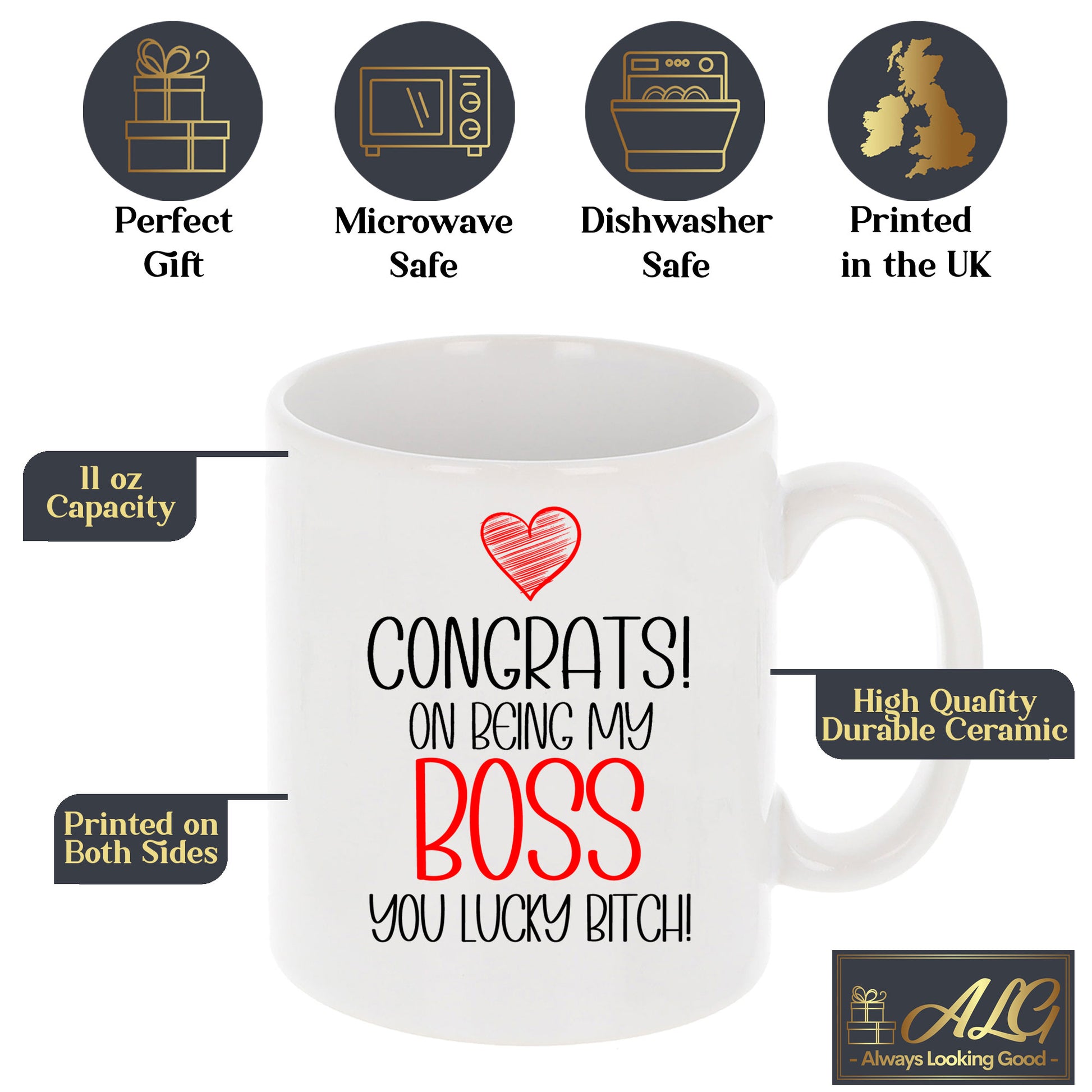 Congrats On Being My Boss Mug and/or Coaster Gift  - Always Looking Good -   