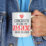 Congrats On Being My Boyfriend Ceramic Mug – Funny Gift for Him