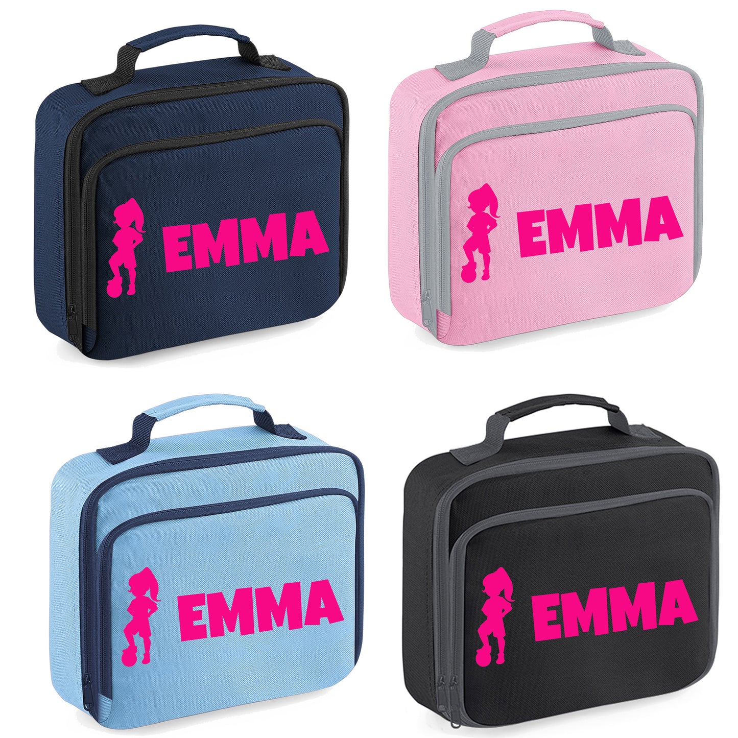 Personalised Lunch Bag with Football Design Childs School Lunch Box