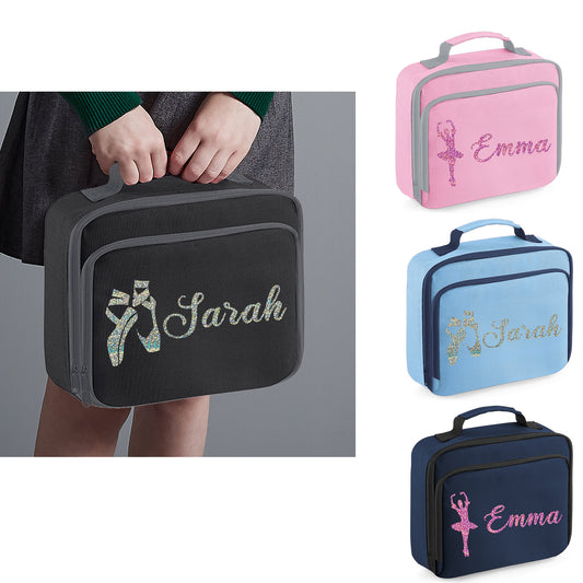 Personalised Lunch Bag with Ballet Design Childs School Lunch Box  - Always Looking Good -   