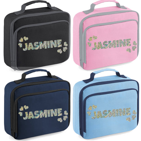 Personalised Lunch Bag with Name & Hearts Childs School Lunch Box  - Always Looking Good -   