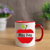 Personalised Teacher Thank You Ceramic Mug in Red – End of Term Gift