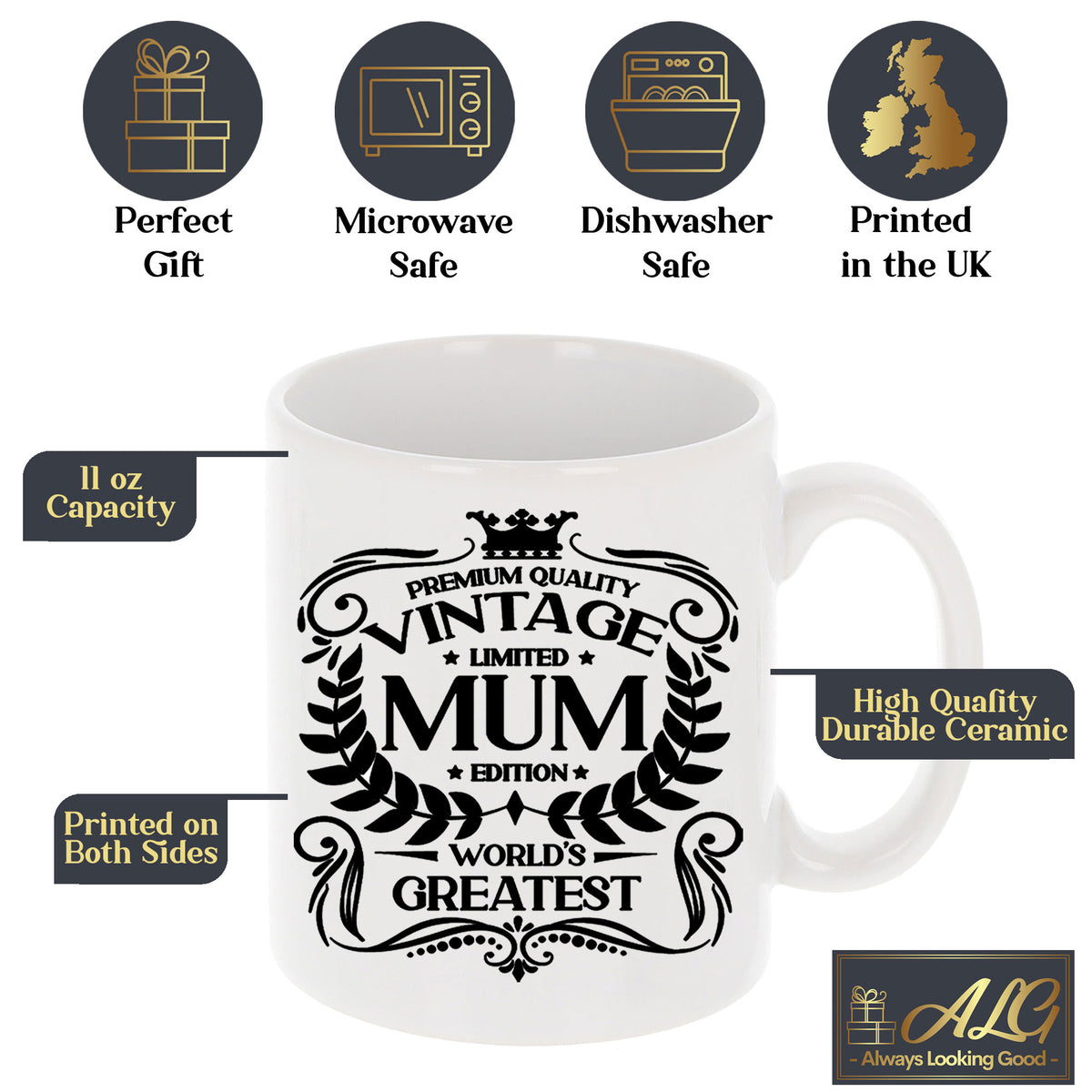 Vintage World's Greatest Personalised Ceramic Mug – Any Relative or Name
