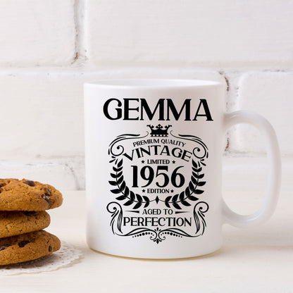 Personalised Vintage Milestone Birthday Mug and/or Coaster (All Ages)