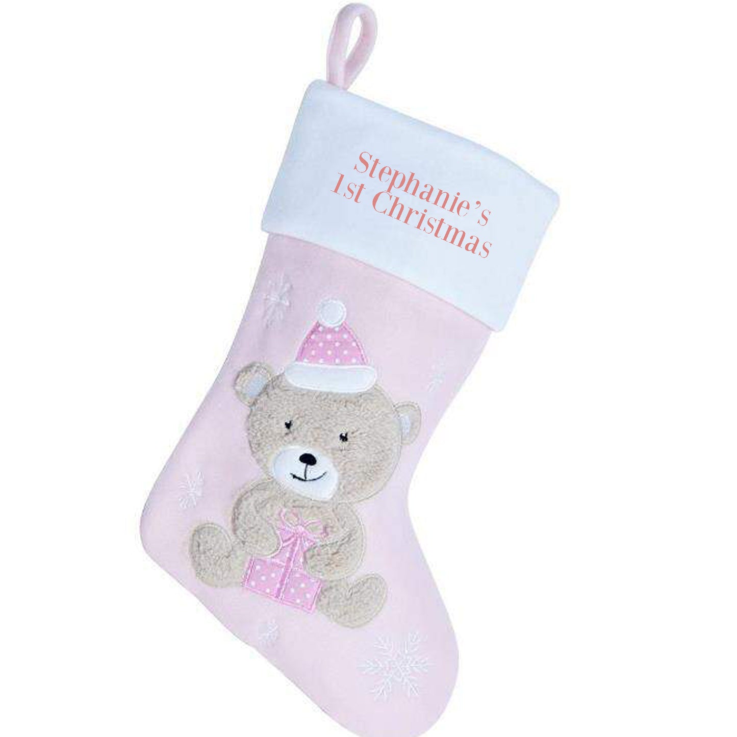 Personalised Baby's 1st Christmas Bear Stocking Sentimental Keepsake  - Always Looking Good -   