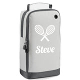 Personalised Tennis Bag For Shoe with Design & Name - Always Looking Good - Orange   - Always Looking Good - Ice Silver  