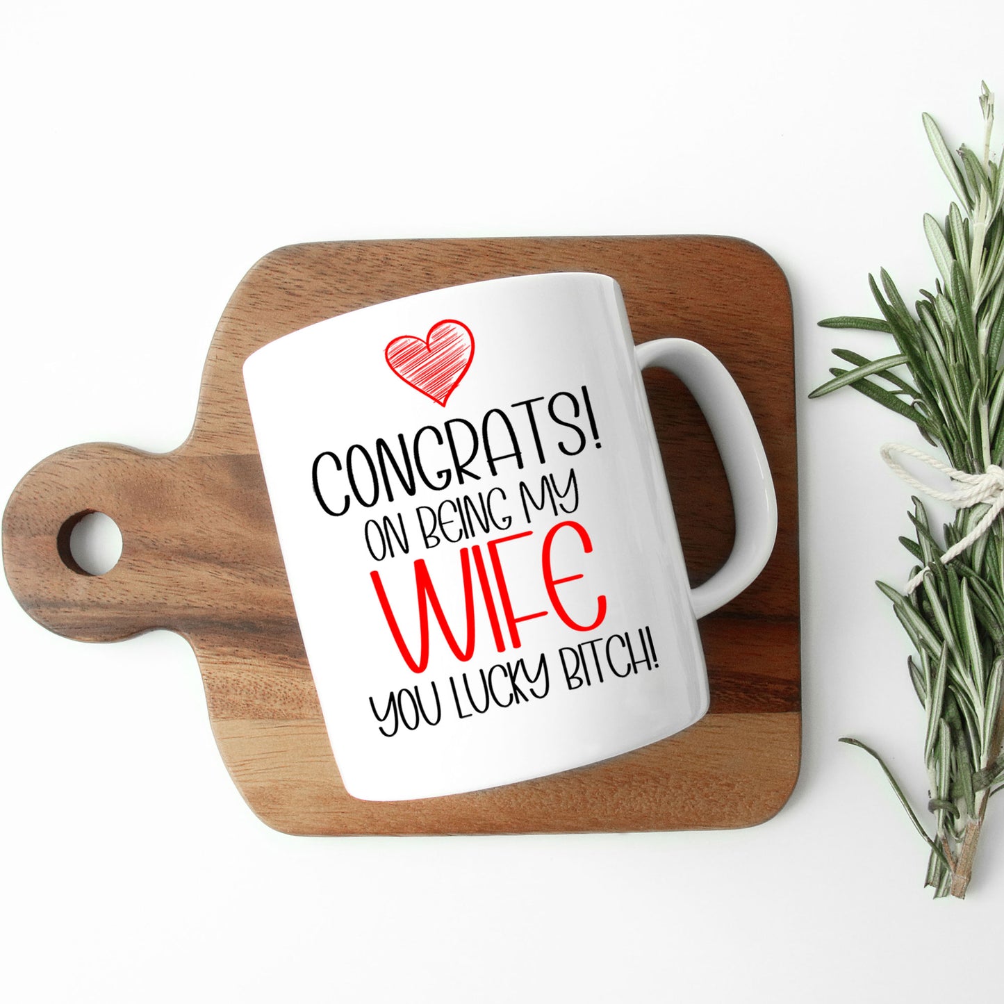 Funny Husband/Wife Mug and/or Coaster Gift “Congrats On Being My Husband/Wife”