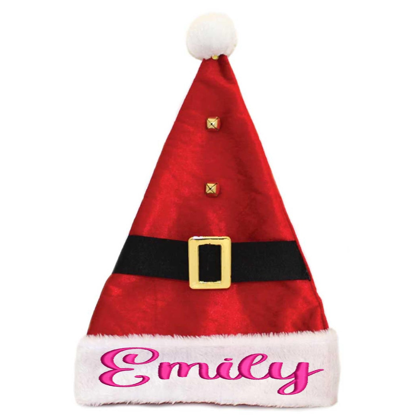 Personalised Embroidered Christmas Santa Hat With Bells  - Always Looking Good -   