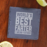 "Worlds Best Farter I Mean Father" Father’s Day Whisky Glass and/or Coaster Set  - Always Looking Good -   