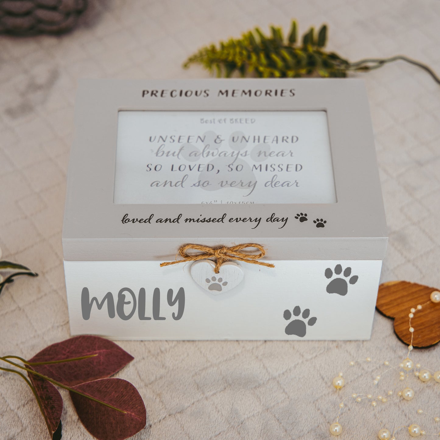 Personalised Pet Photo Memorial Wooden Keepsake Box for Cats Dogs & Pets  - Always Looking Good -   