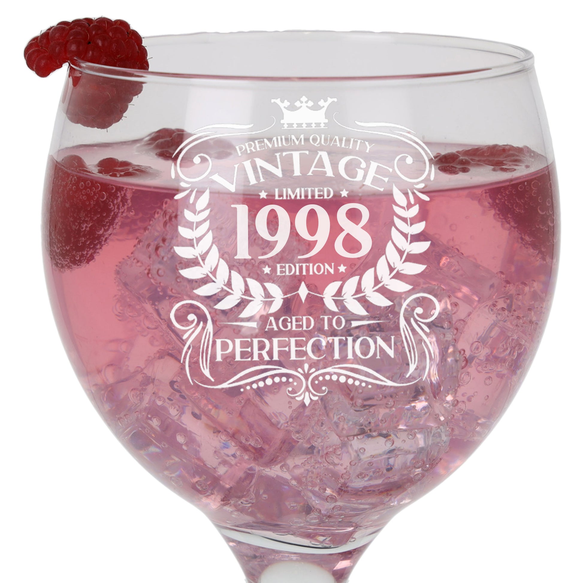 Vintage 1998 25th Birthday Engraved Gin Glass Gift  - Always Looking Good -   