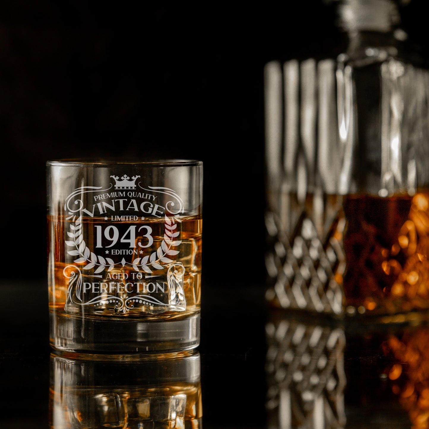 Vintage 1943 80th Birthday Engraved Whiskey Glass Gift  - Always Looking Good -   