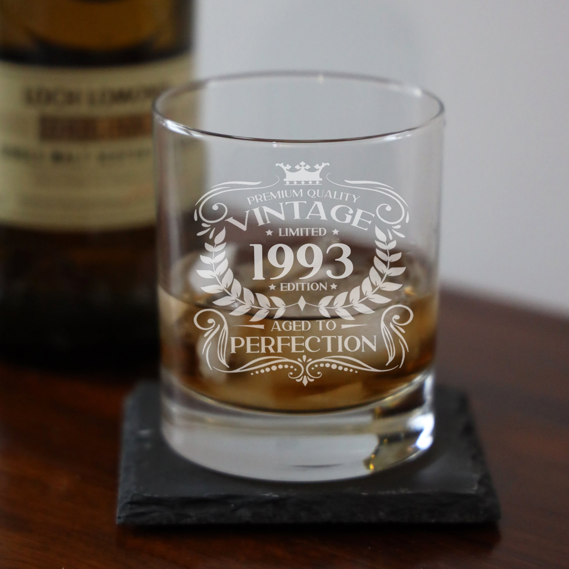 Vintage 1993 30th Birthday Engraved Whiskey Glass Gift  - Always Looking Good -   