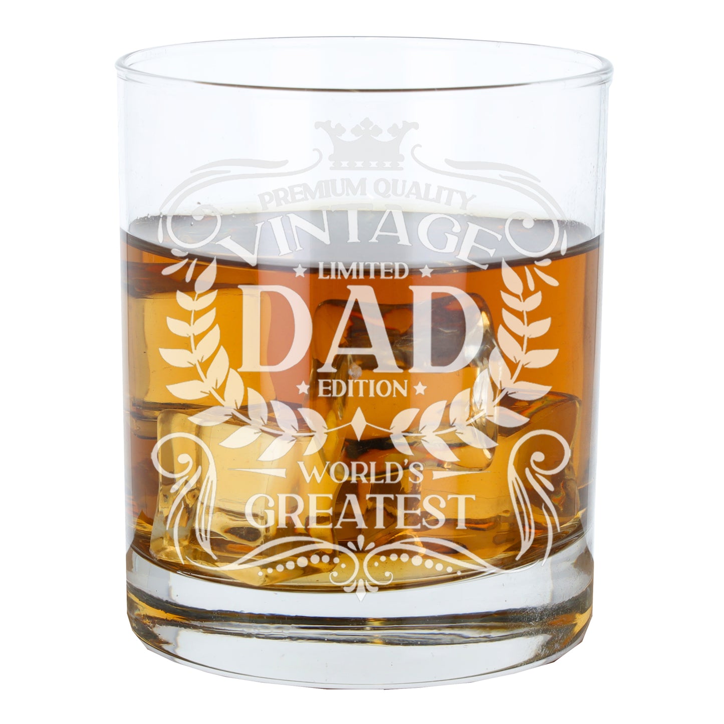 Vintage World's Greatest Dad Engraved Whisky Glass  - Always Looking Good -   