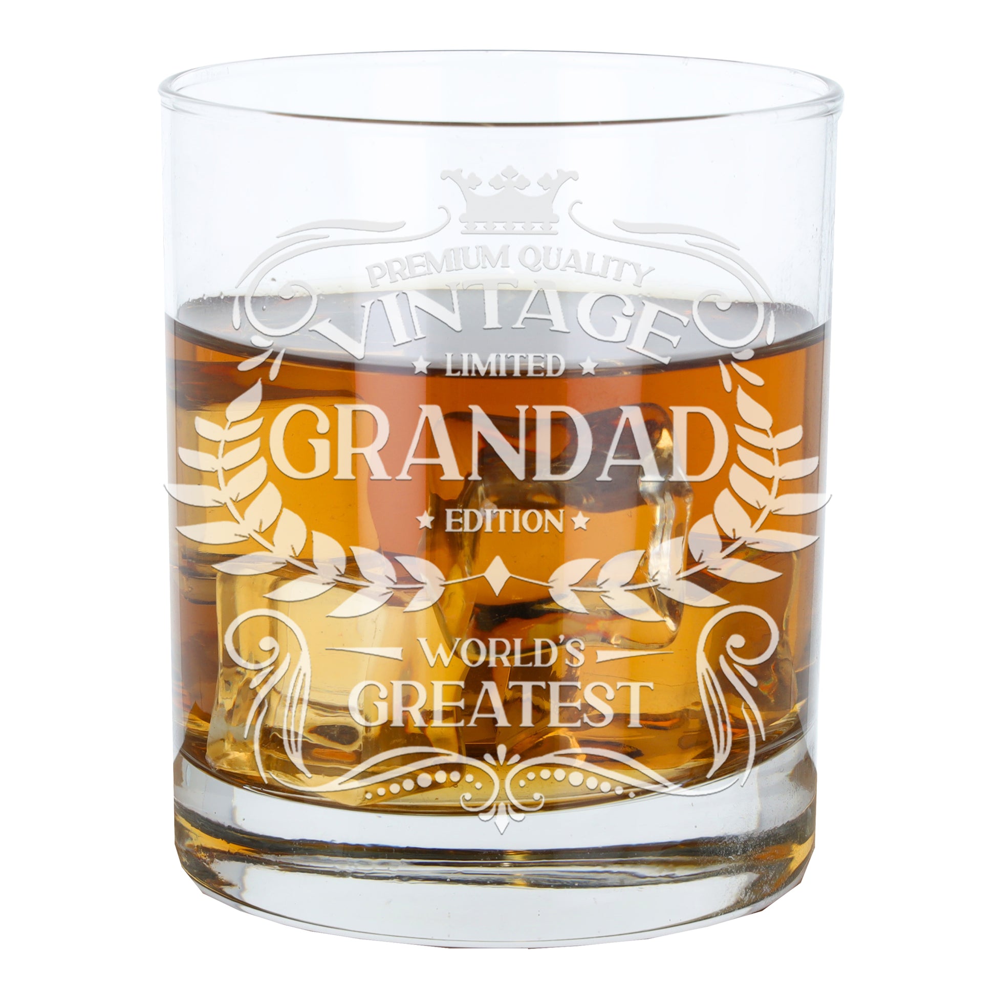 Vintage World's Greatest Grandad Engraved Whisky Glass  - Always Looking Good -   