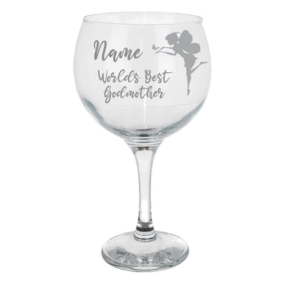 Engraved Personalised Gin Glass Gift for Godmother  - Always Looking Good -   Godmother gin glass 