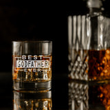Best Godfather Ever Engraved Whisky Glass and/or Coaster Gift  - Always Looking Good -  godfather gift  