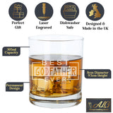 Best Godfather Ever Engraved Whisky Glass and/or Coaster Gift  - Always Looking Good -   godfather gift 