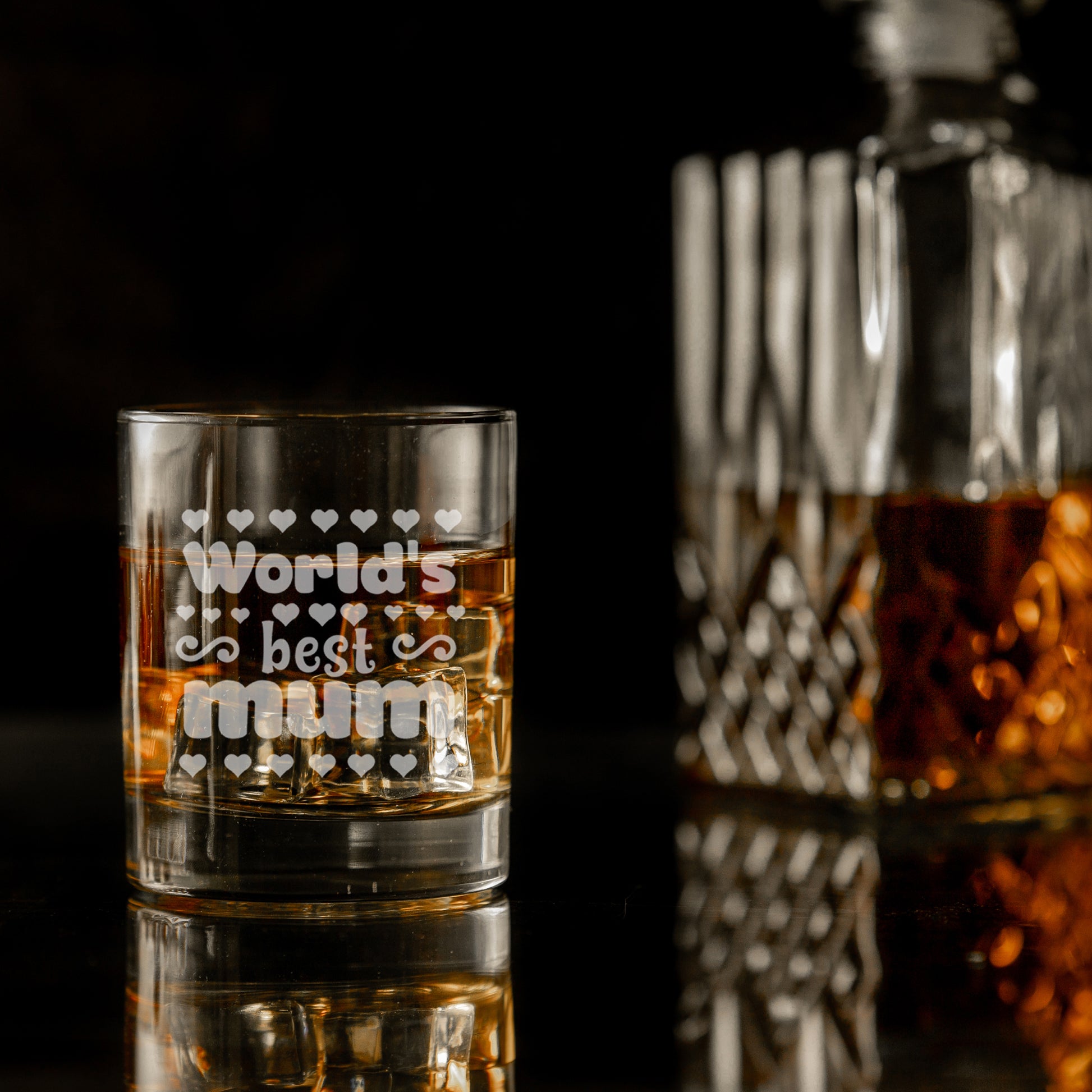 Worlds Best Mum Engraved Whisky Glass and/or Coaster  - Always Looking Good -   