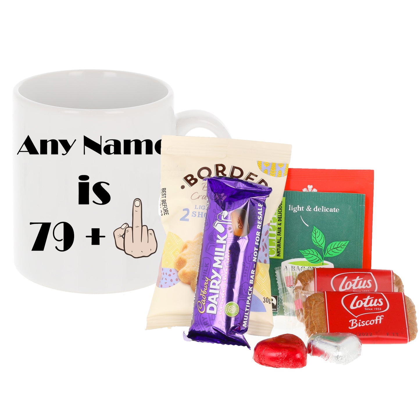 Personalised Age + Middle Finger Birthday Mug Gift Set  - Always Looking Good -   