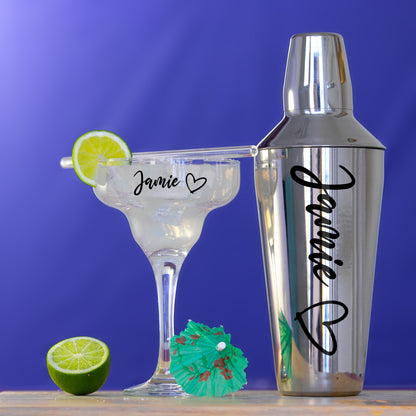 Personalised Margarita Cocktail Shaker Set with Glass Gift Set  - Always Looking Good -   