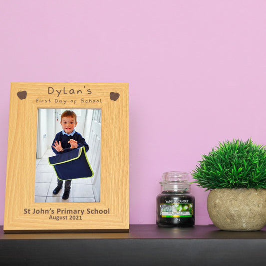 Personalised First Day at School Wooden Photo Frame  - Always Looking Good -   