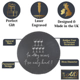Engraved "In Dog Wines I've Only Had 1" Design Wine Glass and/or Coaster Gift  - Always Looking Good -   