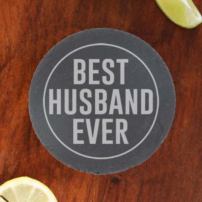 Best Husband Ever Engraved Wine Glass and/or Coaster Gift  - Always Looking Good - Round Coaster Only  best husband gift  