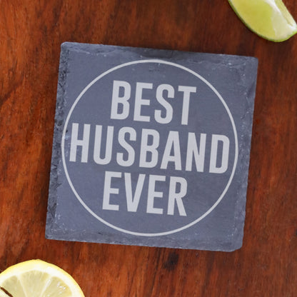 Best Husband Ever Engraved Wine Glass and/or Coaster Gift  - Always Looking Good - Square Coaster Only best husband gift   