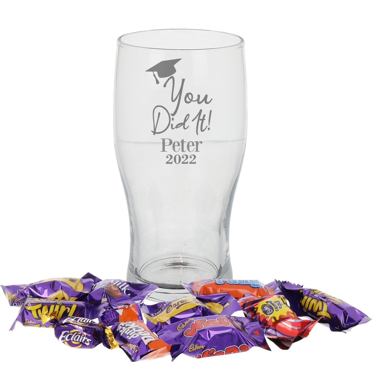 Personalised Engraved Graduation Pint Glass  - Always Looking Good -   