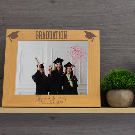 Personalised Graduation Photo Frame – Custom Name Wooden Gift  - Always Looking Good -   