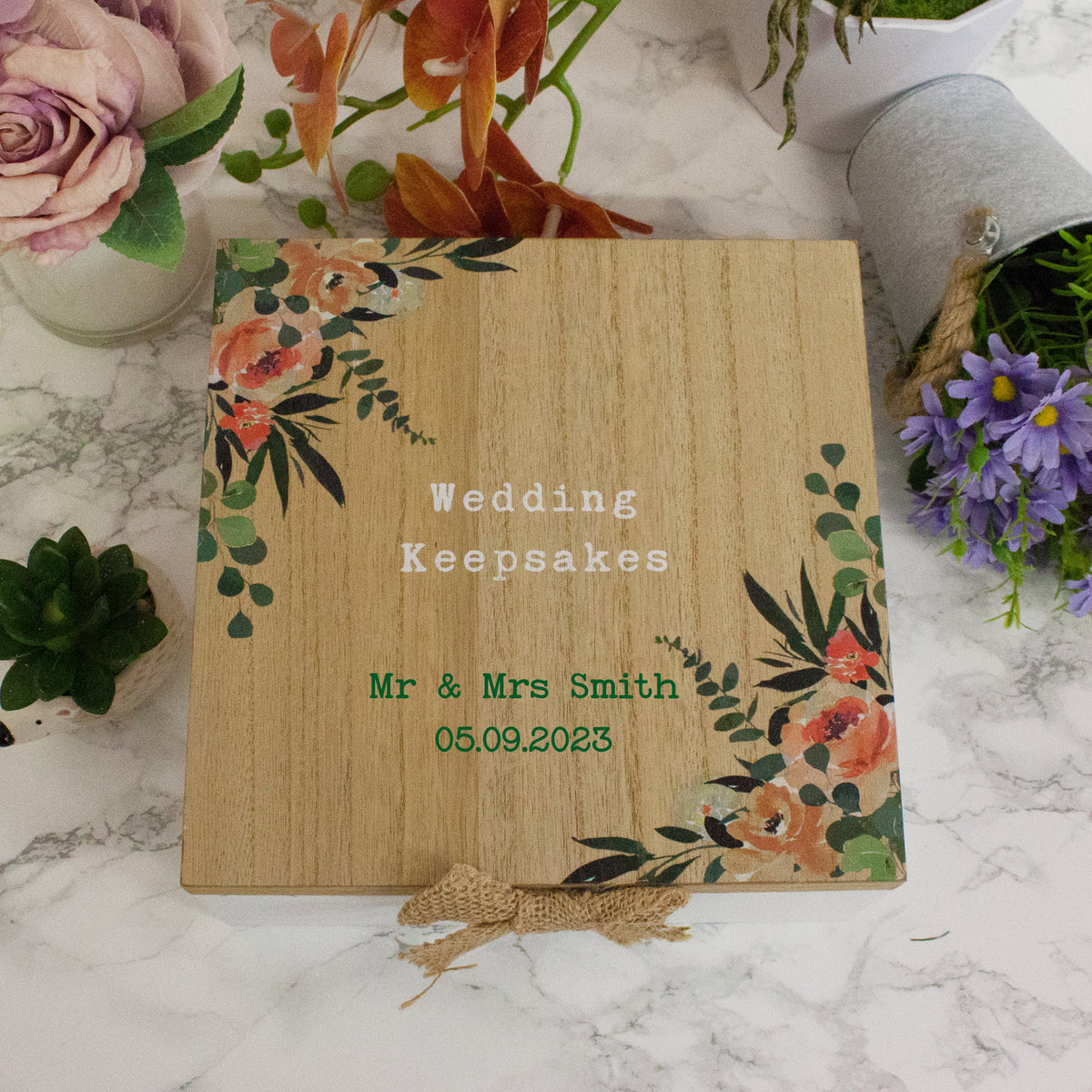 Personalised Wedding Memory Box - Wooden Keepsake  - Always Looking Good -   